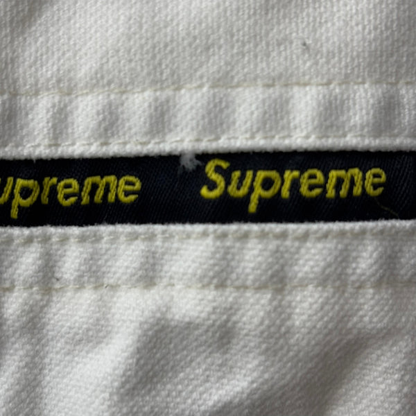 シュプリーム SUPREME 20FW Logo Taping Work Shirt ジャケット ホワイト Mサイズ 201MT-3289