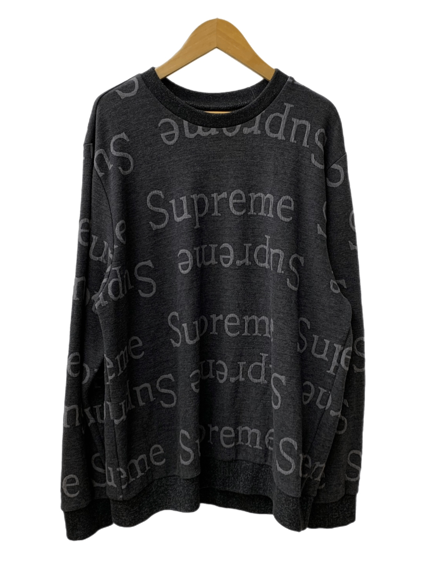 シュプリーム SUPREME 18SS jacquard logo crewneck スウェット ロゴ ...