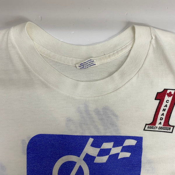 【曜日割引対象外】 ハーレーダビッドソン HARLEY-DAVIDSON ~80's deeley PENMANS カナダ製  Tシャツ ホワイト Mサイズ 201MT-4103 VB