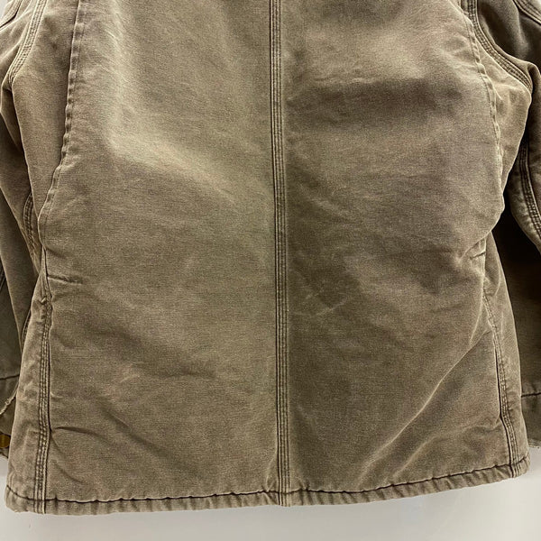 【曜日割引対象外】 カーハート Carhartt 90's Duck Chore Coat 裏地ブランケット カバーオール USA製 ジャケット ブラウン Lサイズ 201MT-3699 VB