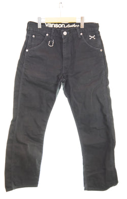バンソン  VANSON  ダック ワークパンツ シンチバック ボトムスその他 ブラック 34 103MB-663