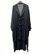 ヨウジヤマモト Yohji Yamamoto Side gather Coat サイド ギャザー コート トグルボタン シャツ Y's B 黒 NN-C51-003 サイズ 2 コート 無地 ブラック 104MT-793