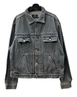 ダブルアールエル RRL 90s 90年代 DENIM JACKET デニム ジャケット 先染め ブラックデニム Gジャン 2nd 三ツ星タグ シンチバック Ralph Lauren 黒 ジャケット 無地 ブラック 104MT-1388