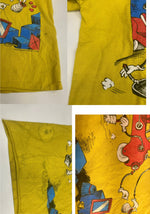 ヴィンテージ vintage US古着 90's 90s Dr.Seuss ©1999 CAT IN THE HAT ドクター・スース シングルステッチ キャラクター - Tシャツ イエロー 101MT-3743