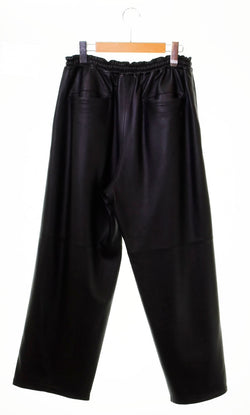 グラフペーパー Graphpaper 22AW Sheep Leather Easy Pants レザーパンツ GM223-40194 スラックス ブラック 1 103MB-143