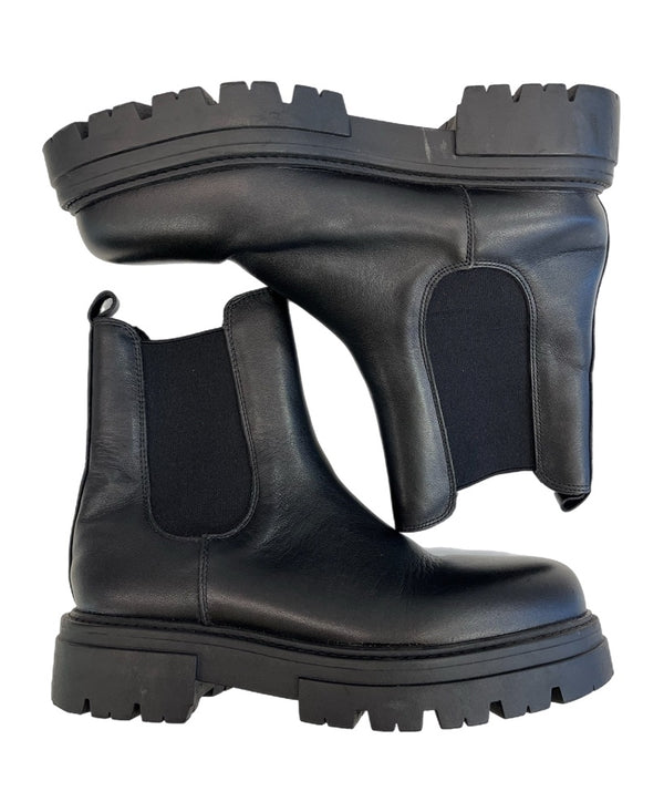 レメ remme チェルシーブーツ サイドゴアブーツ 黒 レディース靴 ブーツ サイドゴア ブラック サイズ38 101sh-2334