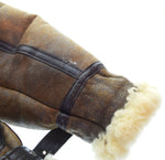 アビレックス AVIREX B-3 フライト ジャケット ムートン羊革 ボア レザー ジャケット ボンバー ジャケット MADE IN USA  42 ジャケット ブラウン 103MT-2213