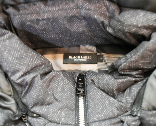 ブラックレーベルクレストブリッジ BLACK LABEL CRESTBRIDGE ニット切替 中綿ジャケット 黒 51N12-211-09 ジャケット ブラック Lサイズ 103MT-1495