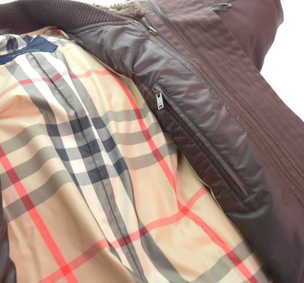 バーバリー ロンドン BURBERRY LONDON  N-3B型 ダウンコート ダウンライナー付 モッズコート A1C77-422-19 ジャケット ブラウン Lサイズ 103MT-3561