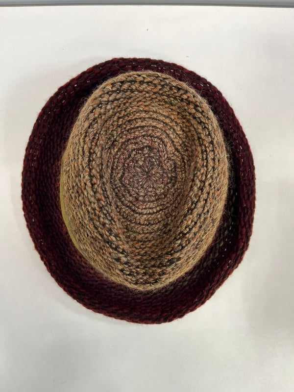 カシラ CA4LA ニットハット 毛糸 JUN01121 帽子 レディース帽子 ハット マルチカラー ワインレッド 101hat-187