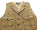 ラルフローレン RalphLauren Tweed Vest ツイードウール ベスト ジレ 茶 ベスト ブラウン Mサイズ 103MT-2310