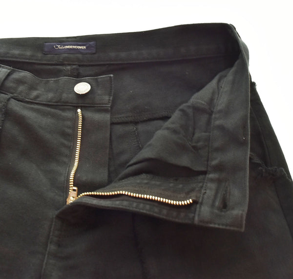 "ジョン アンダーカバー John UNDER COVER 裾ZIP 多切替 タチキリストレッチ デニムパンツ ジーパン JUV4505-2 デニム ブラック 2 103MB-548
