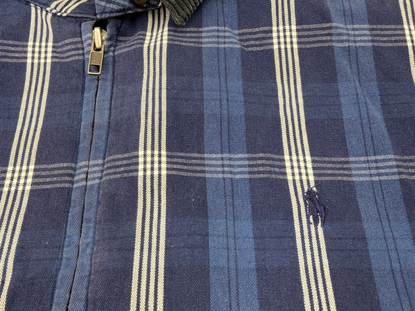 ラルフローレン RalphLauren Polo Sport ポロ スポーツ  90's CHECK SWING TOP チェック スウィングトップ 襟コーデュロイ 紺 ジャケット チェック ネイビー Mサイズ 104MT-2298