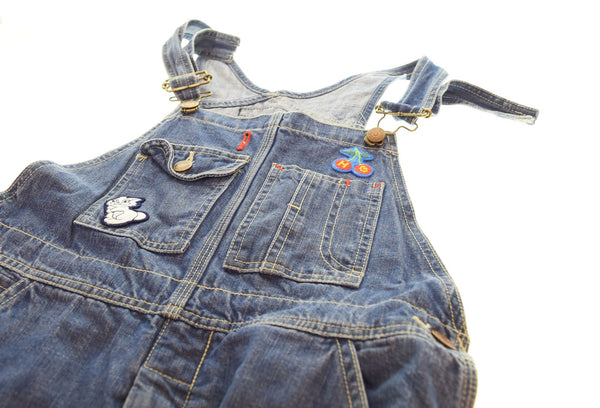 ヒステリックグラマー HYSTERIC GLAMOUR デニムサロペット オーバーオール ワッペン 00s 00's 2000年代 2AP-3170 つなぎ・オーバーオール ブルー フリーサイズ 103LB-6