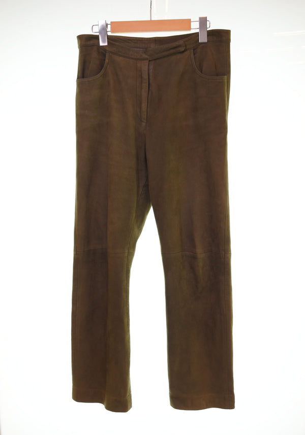 ジョルジオアルマーニ  GIORGIO ARMANI ラムレザー レザーパンツ ボトムスその他 ブラウン 44 103MB-549
