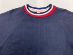 ヴィンテージ vintage 60s～ 60年代 Springfoot 半袖スウェット ラグラン ラインリブ トリコロール 紺 スウェット 無地 ネイビー Lサイズ 104MT-1273