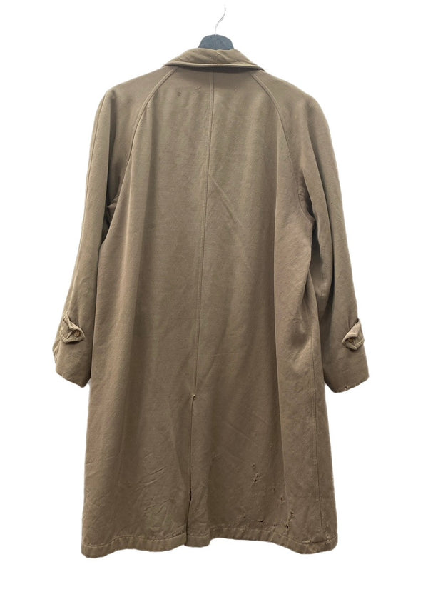 ヴィンテージ vintage ~50s Horse riding coat ホースライド 乗馬 ギャバジャン ギャバジン サテン ナットボタン ボロ ダメージ  コート 無地 ベージュ 104MT-1909