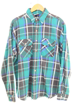 ファイブブラザー  FIVE BROTHER USA製 90s ヘビーネルシャツ チェック ワークシャツ  3061-PL5 長袖シャツ マルチカラー LLサイズ 103MT-3437