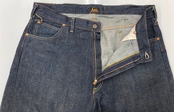 リー Lee THE ARCHIVES RIDERS 101-Z 1954 MODEL センター黒 復刻 片爪 ジーンズ ジーパン 濃紺 無地 LM6341 デニム ネイビー サイズ 38 104MB-297