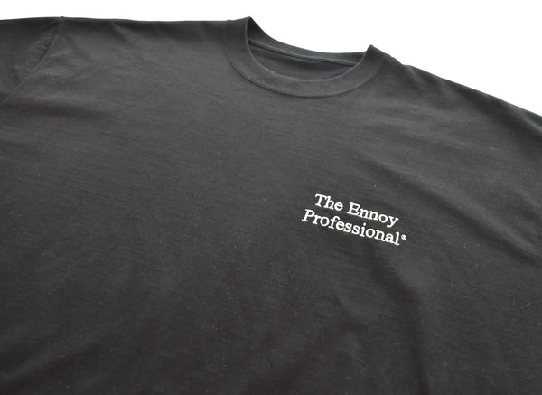 エンノイプロフェッショナル ENNOY 24SS クルーネック Logo ロゴ Tシャツ 黒 SS24BRENCT04NTL Tシャツ ブラック LLサイズ 103MT-2625