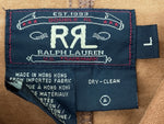 ダブルアールエル RRL 90s 90年代 三ツ星タグ JACKET カバーオール ステンカラー テーラード フロントボタン ヴィンテージ VINTAGE ラルフローレン RALPH LAUREN コットン 香港製 BROWN 茶色 ジャケット ブラウン Lサイズ 104MT-2032