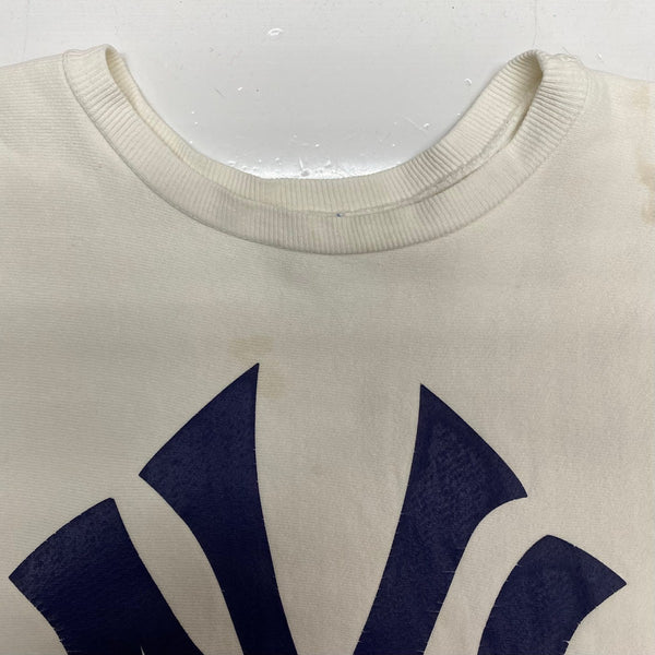 【曜日割引対象外】 チャンピオン Champion 90's USA製 YANKEES 両面プリント スウェット ホワイト Mサイズ 201MT-4651 VB