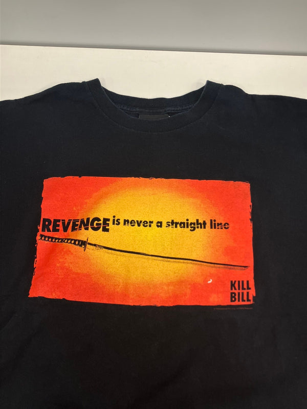 ヴィンテージ vintage 00's 00s ©2003 KILL BILL Revenge Straight Line キル・ビル movie 映画 ムービーT XL Tシャツ ブラック LLサイズ 101MT-3419