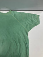 ヴィンテージ vintage 50's～60's 50～60年代 染み込みプリント ラグラン 4本針 フラットシーマ 半袖スウェット - スウェット グリーン 101MT-4962