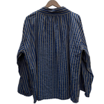 【曜日割引対象外】 キャピタル KAPITAL ストライプ プルオーバー 長袖カットソー ネイビー 2サイズ 201MT-3566 VB