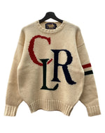 チャップス CHAPS 80s LOGO SWEATER ロゴ セーター 水兵 兵隊タグ ニット 厚手 CRL Ralph Lauren 白 セーター ロゴ ホワイト Lサイズ 104MT-2297
