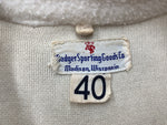 ヴィンテージ vintage 50s 50年代 Badger Sporting Goods ベースボールシャツ アーチロゴ フリース 白 サイズ 40 半袖シャツ ロゴ ホワイト 104MT-1907