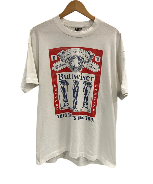 ヴィンテージ vintage 90’s 90s Buttweiser バドワイザー パロディ ビキニ ピンナップガール XL Tシャツ ホワイト LLサイズ 101MT-3688