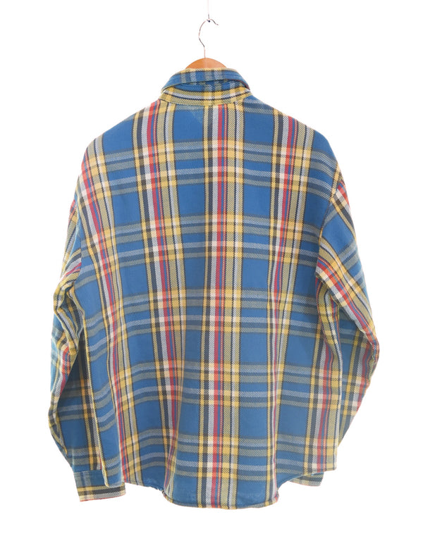 ヴィンテージ Vintage 70s ヘビネル 皿ボタン ネルシャツ 長袖シャツ マルチカラー 103MT-3391