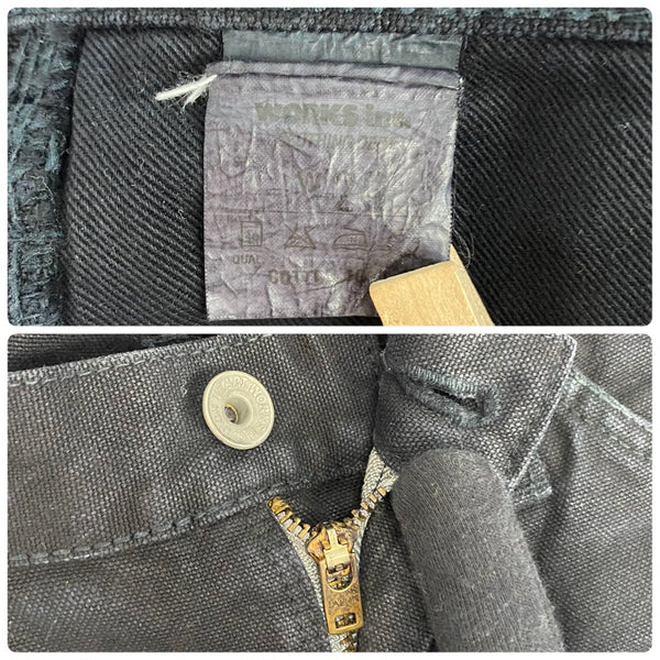 【曜日割引対象外】 アイアンハート IRON HEART ダブルニー ワークパンツ カーゴパンツ ブラック W29サイズ 201MB-1122 VB