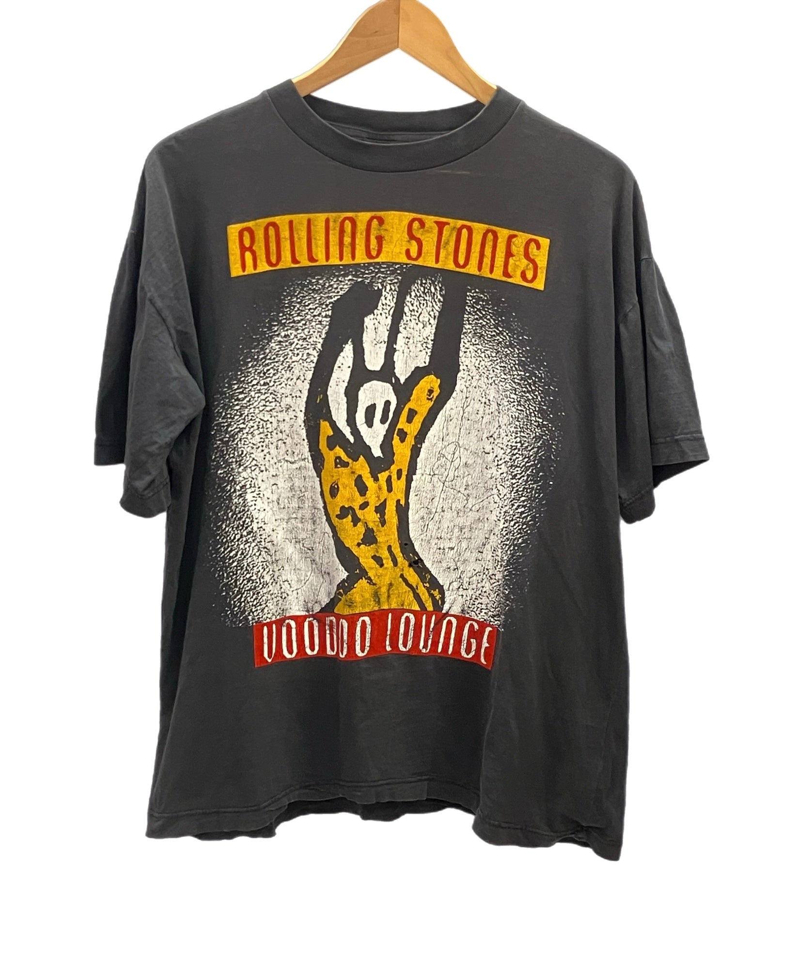 バンドTシャツ BAND-T Vintage ヴィンテージ The Rolling Stones voodoo loungespike tongue ローリングストーンズ  スパイクタン XL Tシャツ プリント ブラック LLサイズ 101MT-2606 | 古着通販のドンドンサガール