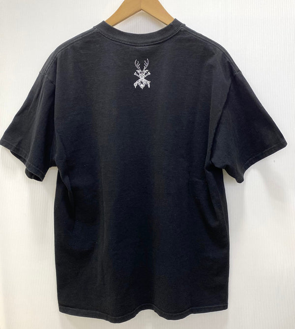 ステューシー STUSSY オーバーサイズ 鹿プリントTシャツ Tシャツ ロゴ ブラック Lサイズ 201MT-2228