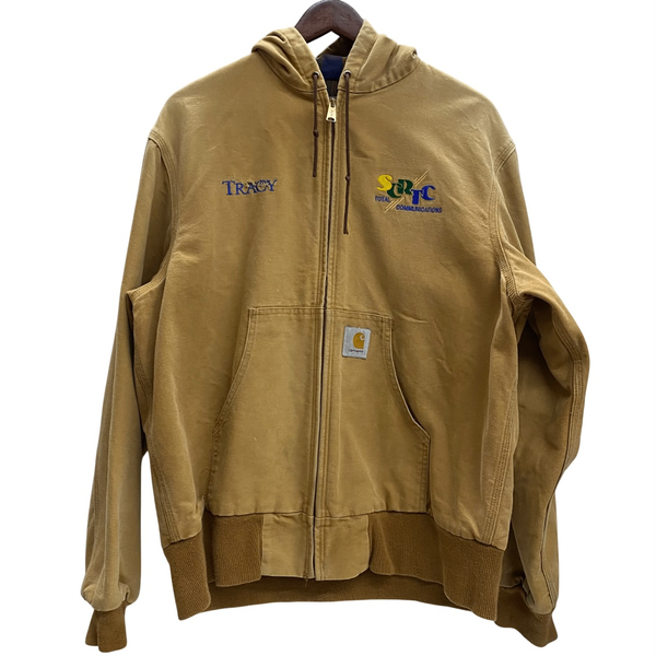 【曜日割引対象外】 カーハート Carhartt アクティブジャケット パーカー 裏地チェック ダック ジャケット ベージュ 201MT-4467 VB