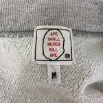アベイシングエイプ A BATHING APE スウェット カーディガン グレー Mサイズ 201MT-4865