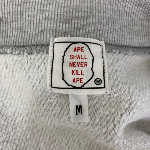 アベイシングエイプ A BATHING APE スウェット カーディガン グレー Mサイズ 201MT-4865