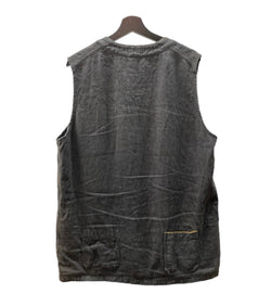 ナイジェルケーボン Nigel Cabourn  HEMP VEST REVERSIBLE リバーシブル リネン ヘンプ ベスト フェード スミクロ 8046-00-70200 サイズ46 ベスト 無地 グレー 104MT-364