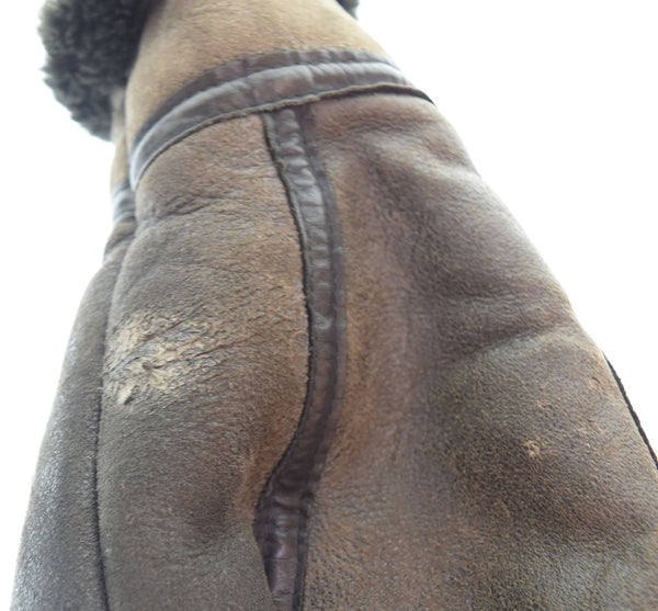 アヴィレックス AVIREX TYPE B-3 ムートン フライトジャケット 茶 AC-17755 ジャケット ブラウン Sサイズ 103MT-2519