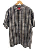 シュプリーム SUPREME Metallic Plaid S/S Shirt Black 23SS メタリック 半袖 シャツ 黒 ロゴ 半袖シャツ チェック 半袖シャツ ブラック Lサイズ 101MT-2860