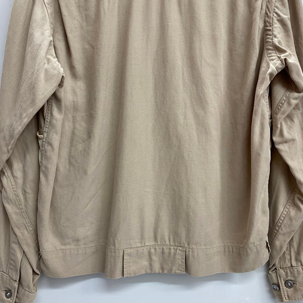 【曜日割引対象外】 ヴィンテージ vintage 40's The KANGAROO SHIRT by MACK カンガルーシャツ 長袖シャツ ベージュ Sサイズ 201MT-4577 VB