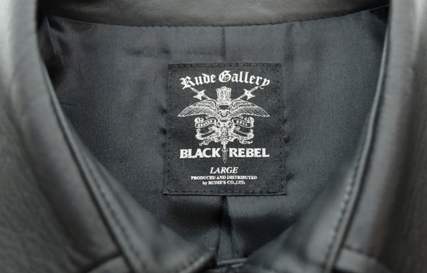 ルードギャラリー  RUDE GALLERY ブラックレーベル Black Rebel DEVIL デビル ダブルライダース レザー ジャケット 黒 ジャケット ブラック Lサイズ 103MT-1128