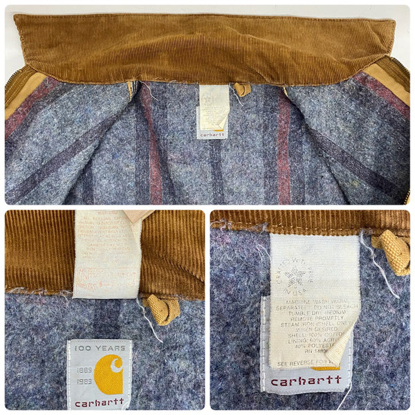 【曜日割引対象外】 カーハート Carhartt 80's 100周年 デトロイトジャケット USA製 ジャケット ベージュ 201MT-4742 VB