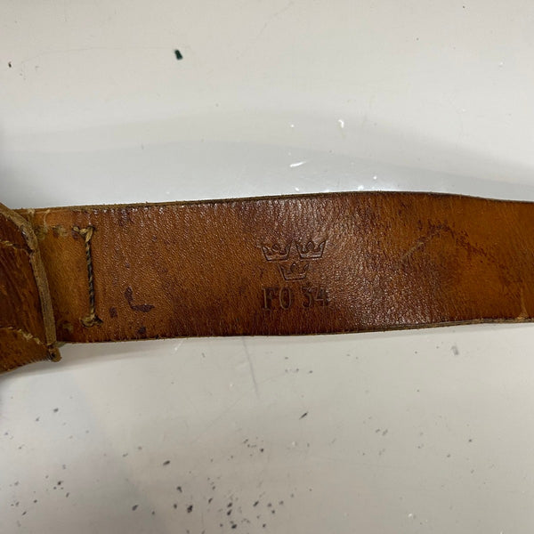 【曜日割引対象外】 ヴィンテージ vintage スウェーデン軍 バンダリアポーチ 5連 カオスポーチ レザー バッグ メンズバッグ ボディバッグ・ウエストポーチ ブラウン 201goods-753 VB