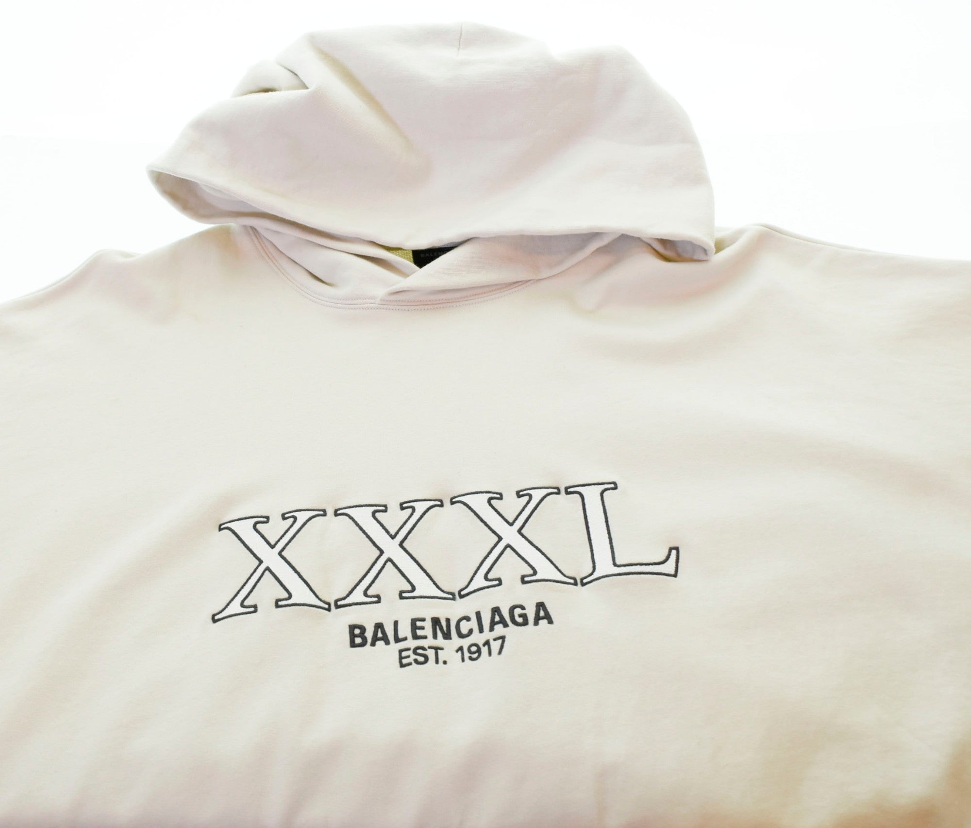 バレンシアガ BALENCIAGA 22AW XXXL Hoodie 刺繍 ロゴ パーカー アイボリー 2 パーカ ロゴ 103MT-680 |  古着通販のドンドンサガール