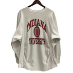 【曜日割引対象外】 チャンピオン Champion 80's REVERSE WEAVE INDIANA USA製 トリコタグ カレッジ スウェット ホワイト XXLサイズ 201MT-3963 VB