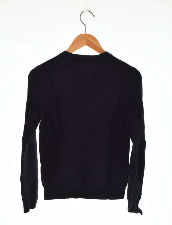 プレイコムデギャルソン PLAY COMME des GARCONS AD2004 ウールカーディガン ハートロゴ 初期 AZ-N007 カーディガン ブラック Mサイズ 103LT-128