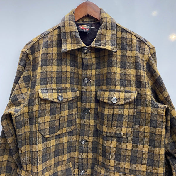 【曜日割引対象外】 ウールリッチ WOOLRICH 50's ウール チェックジャケット CPO Wool Jacket ジャケット イエロー 40サイズ 201MT-4384 VB